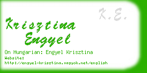 krisztina engyel business card